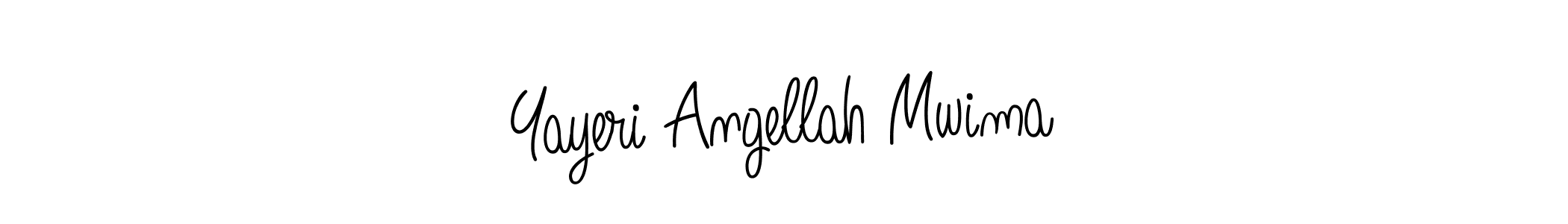 You should practise on your own different ways (Angelique-Rose-font-FFP) to write your name (Yayeri Angellah Mwima) in signature. don't let someone else do it for you. Yayeri Angellah Mwima signature style 5 images and pictures png