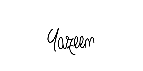 Use a signature maker to create a handwritten signature online. With this signature software, you can design (Angelique-Rose-font-FFP) your own signature for name Yazeen. Yazeen signature style 5 images and pictures png