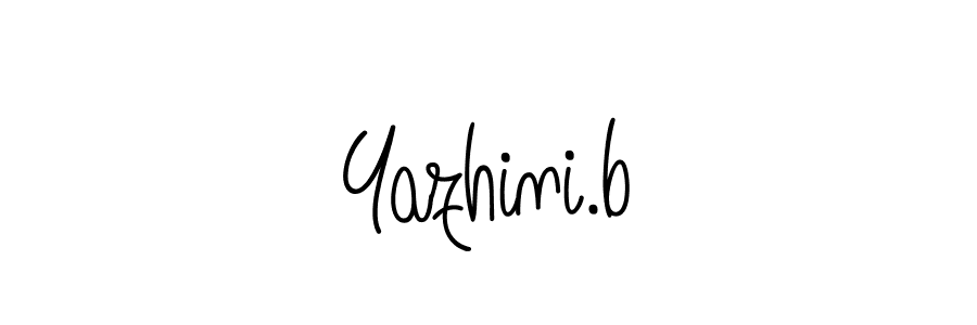 The best way (Angelique-Rose-font-FFP) to make a short signature is to pick only two or three words in your name. The name Yazhini.b include a total of six letters. For converting this name. Yazhini.b signature style 5 images and pictures png