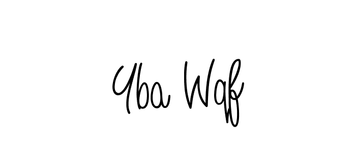 The best way (Angelique-Rose-font-FFP) to make a short signature is to pick only two or three words in your name. The name Yba Wqf include a total of six letters. For converting this name. Yba Wqf signature style 5 images and pictures png