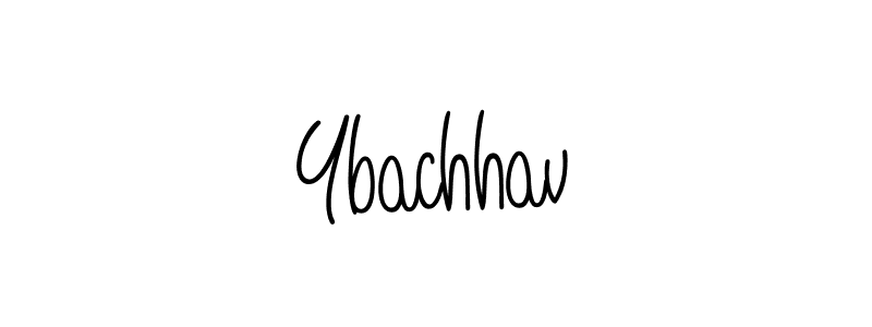 Use a signature maker to create a handwritten signature online. With this signature software, you can design (Angelique-Rose-font-FFP) your own signature for name Ybachhav. Ybachhav signature style 5 images and pictures png
