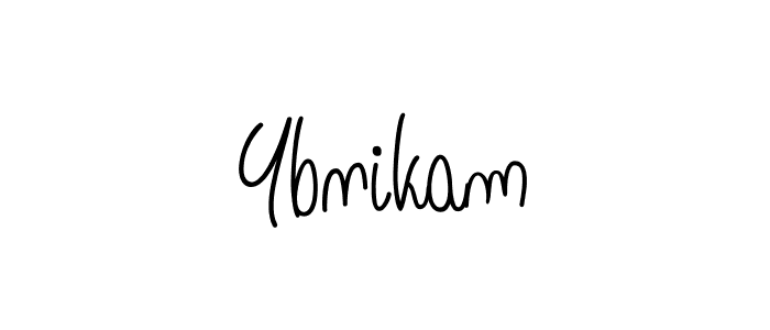 You should practise on your own different ways (Angelique-Rose-font-FFP) to write your name (Ybnikam) in signature. don't let someone else do it for you. Ybnikam signature style 5 images and pictures png