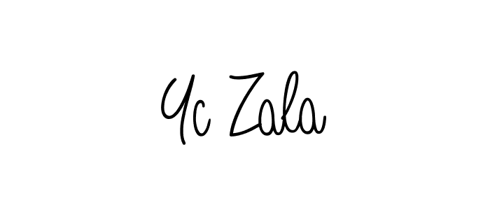 How to make Yc Zala signature? Angelique-Rose-font-FFP is a professional autograph style. Create handwritten signature for Yc Zala name. Yc Zala signature style 5 images and pictures png