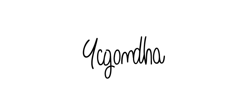 Use a signature maker to create a handwritten signature online. With this signature software, you can design (Angelique-Rose-font-FFP) your own signature for name Ycgondha. Ycgondha signature style 5 images and pictures png
