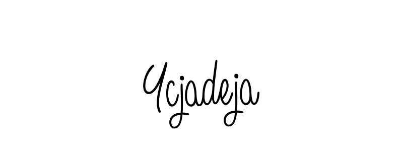 Use a signature maker to create a handwritten signature online. With this signature software, you can design (Angelique-Rose-font-FFP) your own signature for name Ycjadeja. Ycjadeja signature style 5 images and pictures png