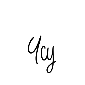 How to make Ycy signature? Angelique-Rose-font-FFP is a professional autograph style. Create handwritten signature for Ycy name. Ycy signature style 5 images and pictures png