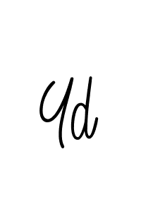 How to make Yd name signature. Use Angelique-Rose-font-FFP style for creating short signs online. This is the latest handwritten sign. Yd signature style 5 images and pictures png