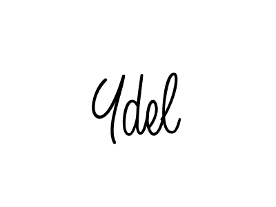 You should practise on your own different ways (Angelique-Rose-font-FFP) to write your name (Ydel) in signature. don't let someone else do it for you. Ydel signature style 5 images and pictures png