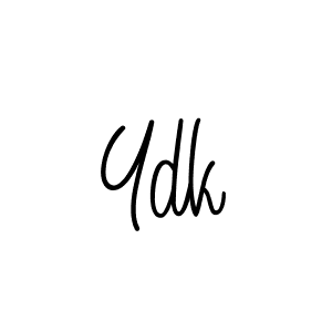 Design your own signature with our free online signature maker. With this signature software, you can create a handwritten (Angelique-Rose-font-FFP) signature for name Ydk. Ydk signature style 5 images and pictures png