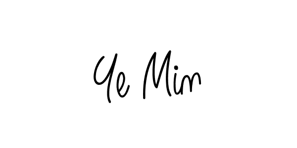 How to Draw Ye Min signature style? Angelique-Rose-font-FFP is a latest design signature styles for name Ye Min. Ye Min signature style 5 images and pictures png