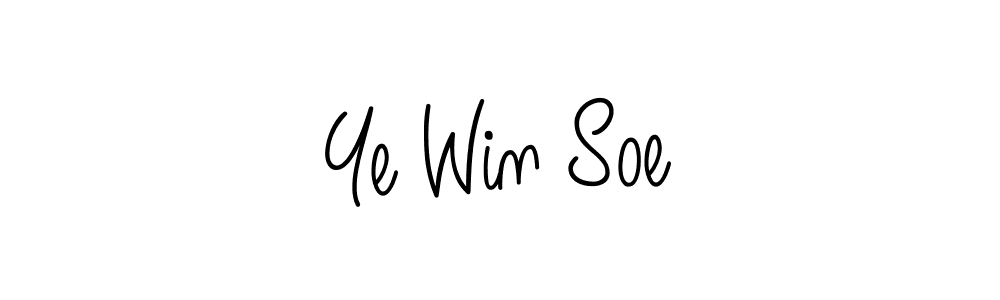 Ye Win Soe stylish signature style. Best Handwritten Sign (Angelique-Rose-font-FFP) for my name. Handwritten Signature Collection Ideas for my name Ye Win Soe. Ye Win Soe signature style 5 images and pictures png