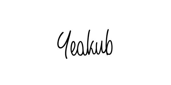 Also we have Yeakub name is the best signature style. Create professional handwritten signature collection using Angelique-Rose-font-FFP autograph style. Yeakub signature style 5 images and pictures png