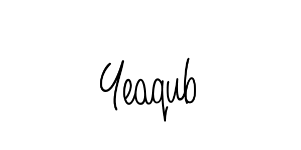 Create a beautiful signature design for name Yeaqub. With this signature (Angelique-Rose-font-FFP) fonts, you can make a handwritten signature for free. Yeaqub signature style 5 images and pictures png