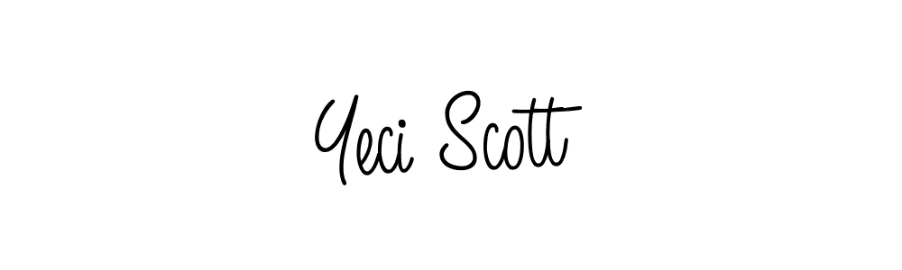 Yeci Scott stylish signature style. Best Handwritten Sign (Angelique-Rose-font-FFP) for my name. Handwritten Signature Collection Ideas for my name Yeci Scott. Yeci Scott signature style 5 images and pictures png
