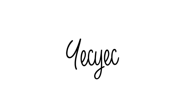 How to Draw Yecyec signature style? Angelique-Rose-font-FFP is a latest design signature styles for name Yecyec. Yecyec signature style 5 images and pictures png