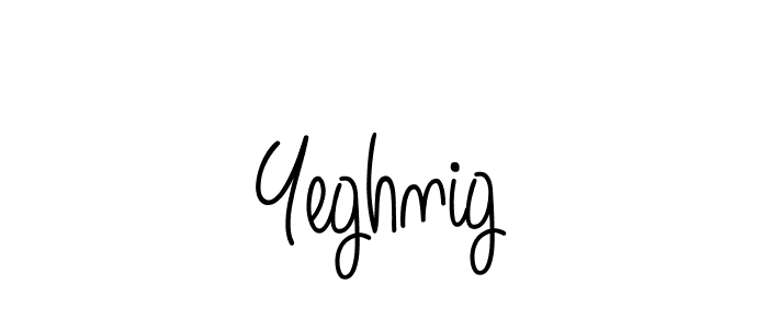 Yeghnig stylish signature style. Best Handwritten Sign (Angelique-Rose-font-FFP) for my name. Handwritten Signature Collection Ideas for my name Yeghnig. Yeghnig signature style 5 images and pictures png