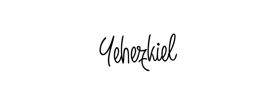 Design your own signature with our free online signature maker. With this signature software, you can create a handwritten (Angelique-Rose-font-FFP) signature for name Yehezkiel. Yehezkiel signature style 5 images and pictures png