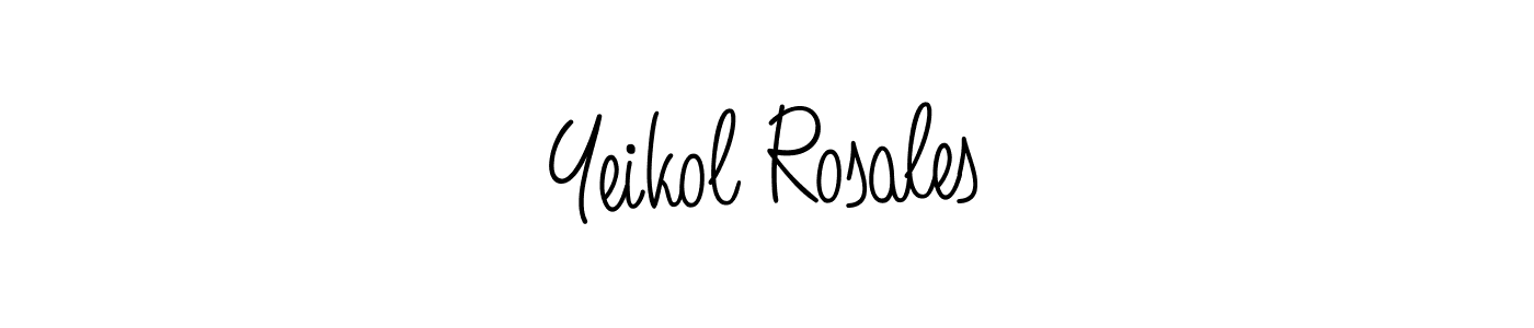 The best way (Angelique-Rose-font-FFP) to make a short signature is to pick only two or three words in your name. The name Yeikol Rosales include a total of six letters. For converting this name. Yeikol Rosales signature style 5 images and pictures png