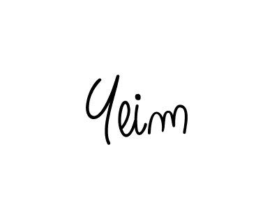 Yeim stylish signature style. Best Handwritten Sign (Angelique-Rose-font-FFP) for my name. Handwritten Signature Collection Ideas for my name Yeim. Yeim signature style 5 images and pictures png