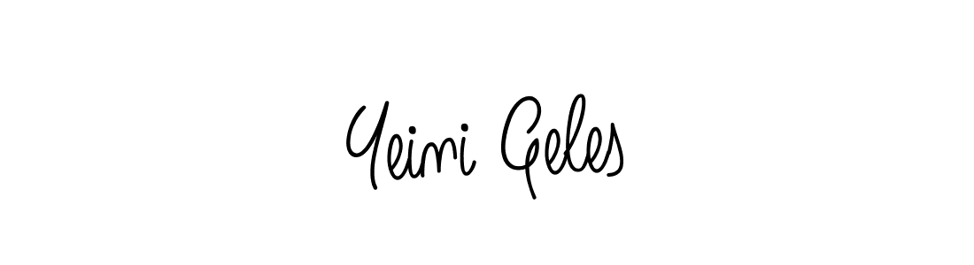 Design your own signature with our free online signature maker. With this signature software, you can create a handwritten (Angelique-Rose-font-FFP) signature for name Yeini Geles. Yeini Geles signature style 5 images and pictures png
