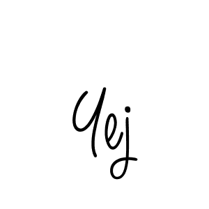 Make a beautiful signature design for name Yej. With this signature (Angelique-Rose-font-FFP) style, you can create a handwritten signature for free. Yej signature style 5 images and pictures png