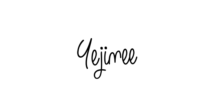 You should practise on your own different ways (Angelique-Rose-font-FFP) to write your name (Yejinee) in signature. don't let someone else do it for you. Yejinee signature style 5 images and pictures png