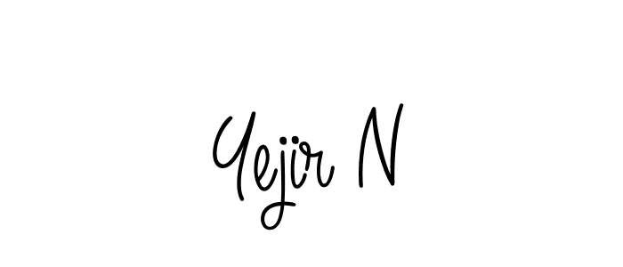 Once you've used our free online signature maker to create your best signature Angelique-Rose-font-FFP style, it's time to enjoy all of the benefits that Yejir N name signing documents. Yejir N signature style 5 images and pictures png