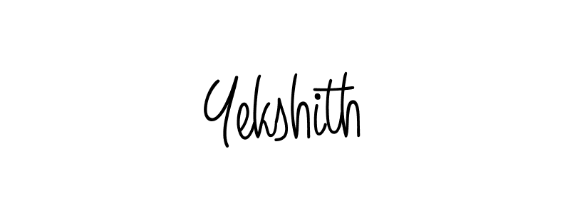 Yekshith stylish signature style. Best Handwritten Sign (Angelique-Rose-font-FFP) for my name. Handwritten Signature Collection Ideas for my name Yekshith. Yekshith signature style 5 images and pictures png