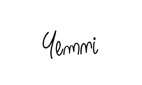 How to make Yemni signature? Angelique-Rose-font-FFP is a professional autograph style. Create handwritten signature for Yemni name. Yemni signature style 5 images and pictures png