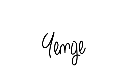 How to make Yenge name signature. Use Angelique-Rose-font-FFP style for creating short signs online. This is the latest handwritten sign. Yenge signature style 5 images and pictures png