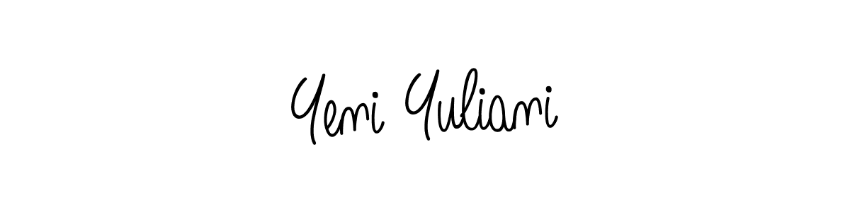 Angelique-Rose-font-FFP is a professional signature style that is perfect for those who want to add a touch of class to their signature. It is also a great choice for those who want to make their signature more unique. Get Yeni Yuliani name to fancy signature for free. Yeni Yuliani signature style 5 images and pictures png