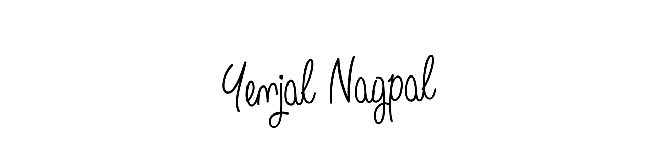 Create a beautiful signature design for name Yenjal Nagpal. With this signature (Angelique-Rose-font-FFP) fonts, you can make a handwritten signature for free. Yenjal Nagpal signature style 5 images and pictures png