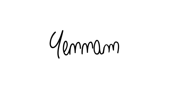 Yennam stylish signature style. Best Handwritten Sign (Angelique-Rose-font-FFP) for my name. Handwritten Signature Collection Ideas for my name Yennam. Yennam signature style 5 images and pictures png