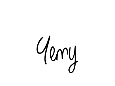 Yeny stylish signature style. Best Handwritten Sign (Angelique-Rose-font-FFP) for my name. Handwritten Signature Collection Ideas for my name Yeny. Yeny signature style 5 images and pictures png