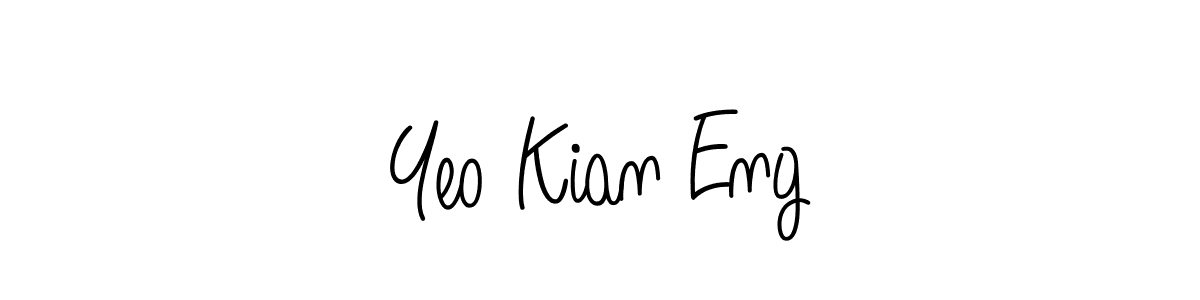 How to Draw Yeo Kian Eng signature style? Angelique-Rose-font-FFP is a latest design signature styles for name Yeo Kian Eng. Yeo Kian Eng signature style 5 images and pictures png