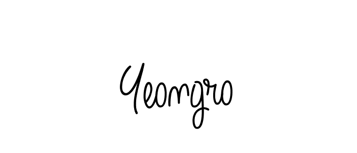 You should practise on your own different ways (Angelique-Rose-font-FFP) to write your name (Yeongro) in signature. don't let someone else do it for you. Yeongro signature style 5 images and pictures png