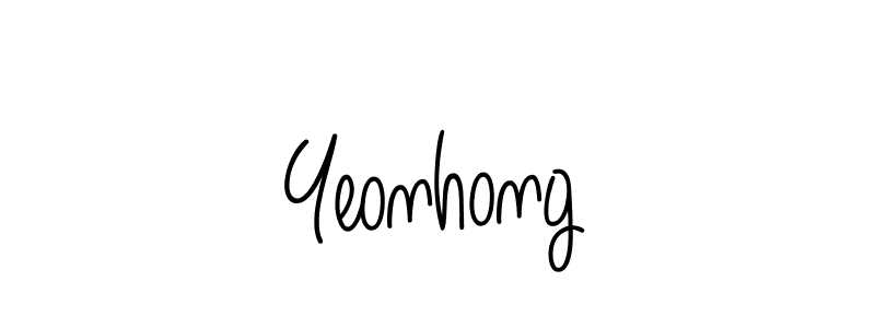 Create a beautiful signature design for name Yeonhong. With this signature (Angelique-Rose-font-FFP) fonts, you can make a handwritten signature for free. Yeonhong signature style 5 images and pictures png