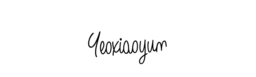 You should practise on your own different ways (Angelique-Rose-font-FFP) to write your name (Yeoxiaoyun) in signature. don't let someone else do it for you. Yeoxiaoyun signature style 5 images and pictures png