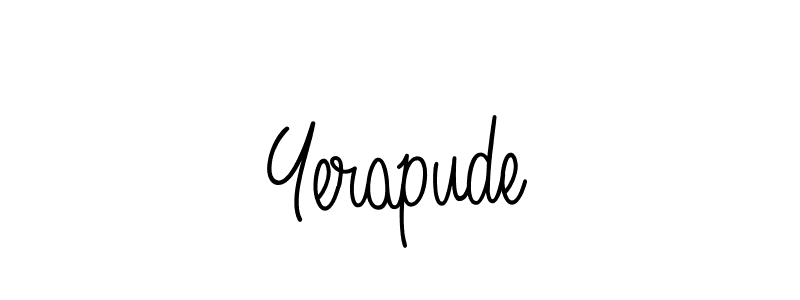 Make a beautiful signature design for name Yerapude. With this signature (Angelique-Rose-font-FFP) style, you can create a handwritten signature for free. Yerapude signature style 5 images and pictures png