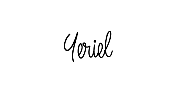 How to make Yeriel name signature. Use Angelique-Rose-font-FFP style for creating short signs online. This is the latest handwritten sign. Yeriel signature style 5 images and pictures png