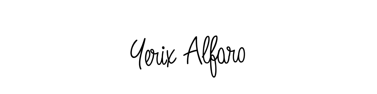 Make a beautiful signature design for name Yerix Alfaro. With this signature (Angelique-Rose-font-FFP) style, you can create a handwritten signature for free. Yerix Alfaro signature style 5 images and pictures png