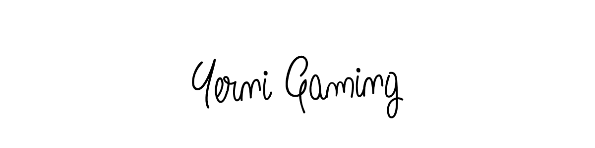 You should practise on your own different ways (Angelique-Rose-font-FFP) to write your name (Yerni Gaming) in signature. don't let someone else do it for you. Yerni Gaming signature style 5 images and pictures png