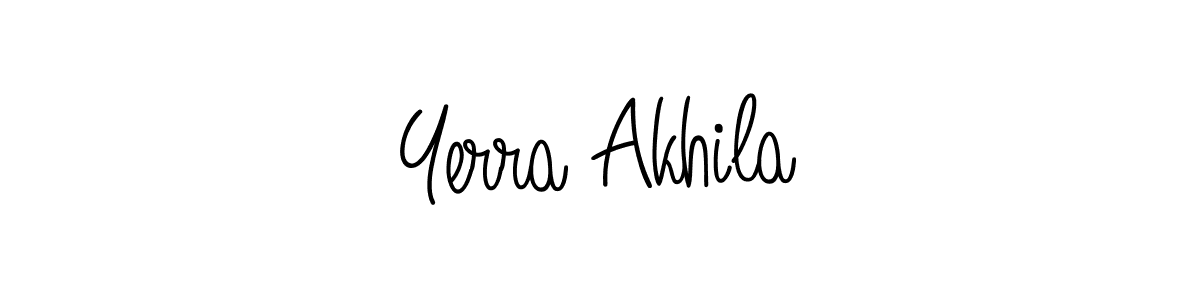 Make a beautiful signature design for name Yerra Akhila. With this signature (Angelique-Rose-font-FFP) style, you can create a handwritten signature for free. Yerra Akhila signature style 5 images and pictures png