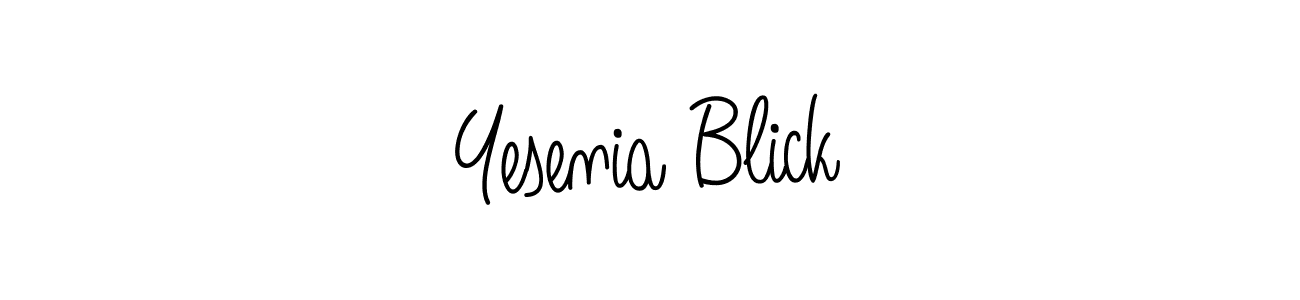 Create a beautiful signature design for name Yesenia Blick. With this signature (Angelique-Rose-font-FFP) fonts, you can make a handwritten signature for free. Yesenia Blick signature style 5 images and pictures png