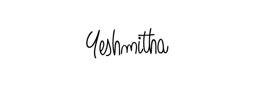 Make a beautiful signature design for name Yeshmitha. With this signature (Angelique-Rose-font-FFP) style, you can create a handwritten signature for free. Yeshmitha signature style 5 images and pictures png