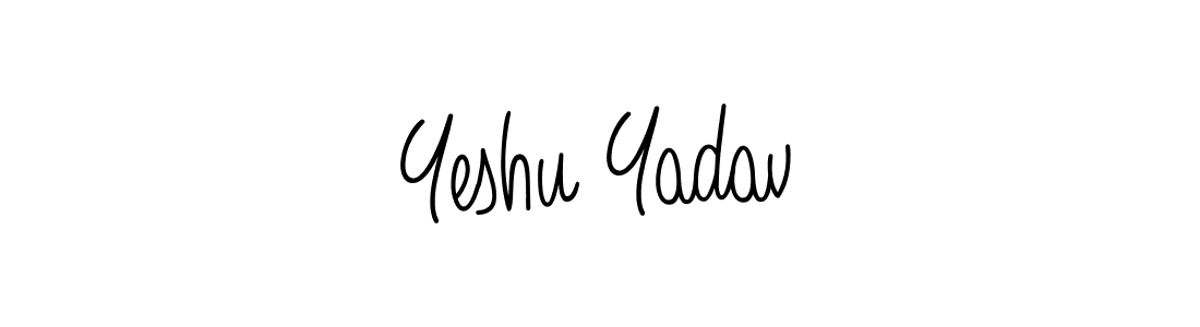 How to Draw Yeshu Yadav signature style? Angelique-Rose-font-FFP is a latest design signature styles for name Yeshu Yadav. Yeshu Yadav signature style 5 images and pictures png