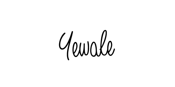 The best way (Angelique-Rose-font-FFP) to make a short signature is to pick only two or three words in your name. The name Yewale include a total of six letters. For converting this name. Yewale signature style 5 images and pictures png