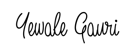 Master the art of signing with Yewale Gauri written in fluent Angelique-Rose-font-FFP script. A great template to practice and refine your handwriting. Yewale Gauri signature style 5 images and pictures png