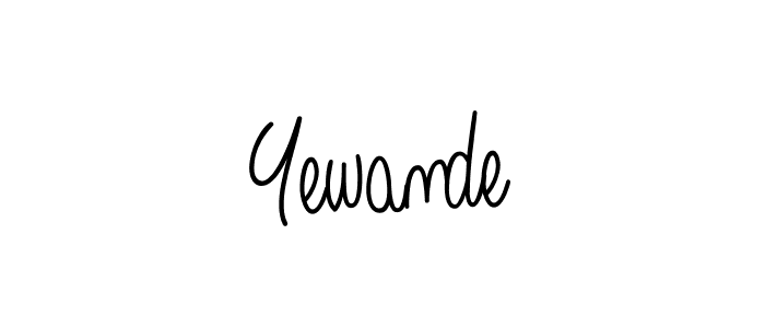 Design your own signature with our free online signature maker. With this signature software, you can create a handwritten (Angelique-Rose-font-FFP) signature for name Yewande. Yewande signature style 5 images and pictures png