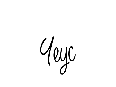 Best and Professional Signature Style for Yeyc. Angelique-Rose-font-FFP Best Signature Style Collection. Yeyc signature style 5 images and pictures png